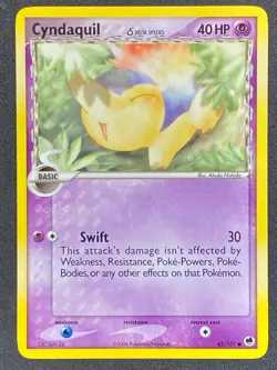 Pokemon Cyndaquil Delta Species 45/101 EX Dragon Frontiers LP/NM - Image 1