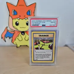 Pokemon PSA10 Celadon City Gym 1st Edition Gym Heroes 107/132 POP26 Gem MINT - Image 1