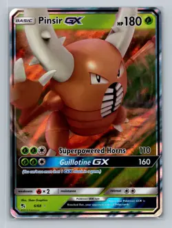 Pokemon Hidden Fates #6/68 Pinsir GX Ultra Rare - Image 1