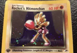 Pokemon Rocket's Hitmonchan 1st Edition Holo Gym Heroes 11/132 WOTC Vintage 2000 - Image 4