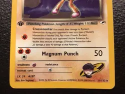 Pokemon Rocket's Hitmonchan 1st Edition Holo Gym Heroes 11/132 WOTC Vintage 2000 - Image 5