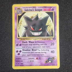 Pokemon Sabrina's Gengar 29/132 Gym Challenge Rare Stage 2 90 HP Card - Image 1