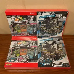 Pokemon TCG White Flare Black Bolt Binder Poster Collection Sams 2 Pack x2 New - Image 1