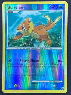 Pokemon Buizel Reverse Holo 72/130 DP Diamond & Pearl LP - Image 1