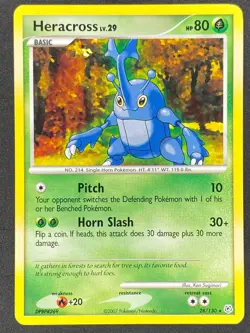 Pokemon Heracross 28/130 DP Diamond & Pearl LP/NM - Image 1