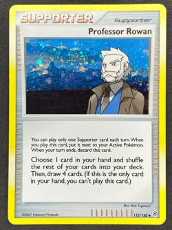 Pokemon Professor Rowan Cosmos Holo 112/130 DP Diamond & Pearl LP - Image 1