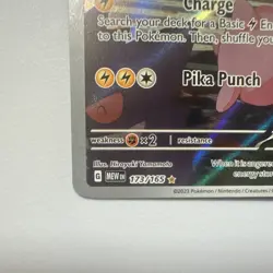 Pokemon TCG Pikachu Illustration Rare Full Art Holo 173/165 SV151 60 HP Basic Y… - Image 5