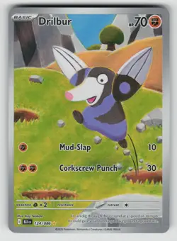Drilbur 124/086 Illustration Rare Black Bolt Pokemon NM - Image 1