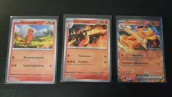 Charmander Charmeleon Charizard ex Scarlet & Violet 151 Reverse Holo Pokemon NM - Image 1