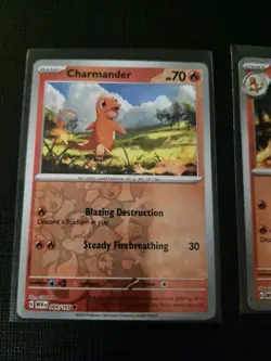 Charmander Charmeleon Charizard ex Scarlet & Violet 151 Reverse Holo Pokemon NM - Image 2