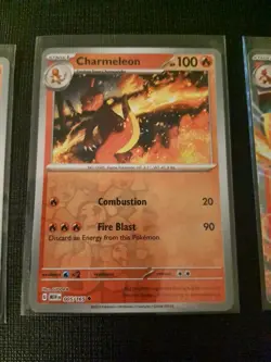 Charmander Charmeleon Charizard ex Scarlet & Violet 151 Reverse Holo Pokemon NM - Image 3