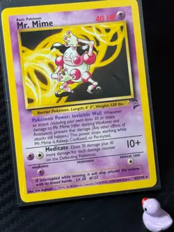 Vintage Pokemon TCG - Mr. Mime 27/130 Base Set 2 Rare - WOTC Era - NM / VLP - Image 1
