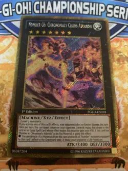 Yugioh Number C6: Chronomaly Chaos Atlandis PGLD-EN018 1ST EDITION NM - Image 1