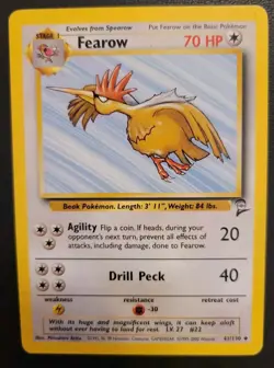 FEAROW - 41/130 - Base Set 2 - Unlimited - Pokemon Card - Image 2