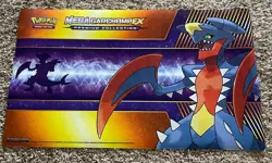 Pokemon Trading Card Game Mega Garchomp EX Premium Collection Playing Mat New - Image 1