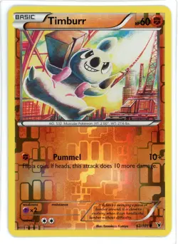 Timburr Reverse Holo 62/101 Noble Victories Pokemon Card - Image 1