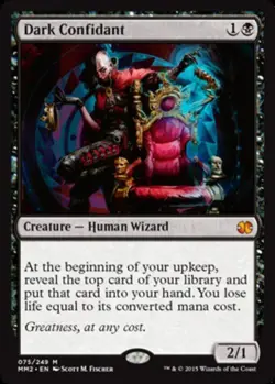 1x Dark Confidant - Foil Moderate Play, English Modern Masters 2015 MTG Magic - Image 1