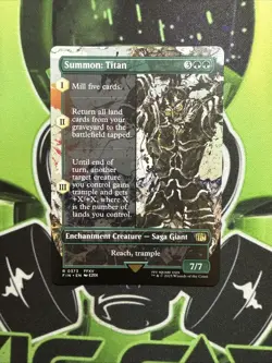 Summon: Titan (Borderless Rare) Final Fantasy Magic Mtg NM - Image 1