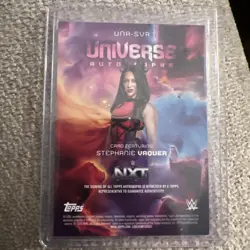 2025 Topps WWE Universe Stephanie Vaquer Universe On-Card Auto Blue Pulse /199 - Image 2