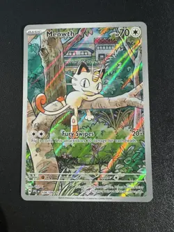 Meowth 106/094 NM Illustration Rare PFL Phantasmal Flames Pokemon Card English - Image 1