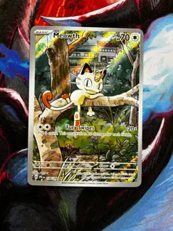 Meowth 106/094 Illustration Rare - Phantasmal Flames - Pokemon TCG - NM/M - Image 1