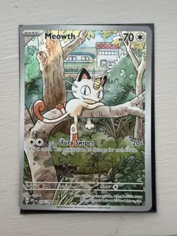 Pokemon TCG Phantasmal Flames Meowth #106/094 Illustration Rare NM - Image 1