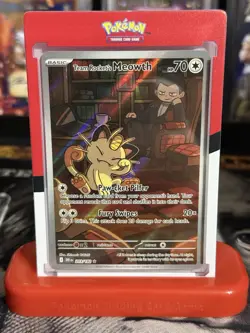 Team Rocket's Meowth - 203/182 - Pokemon Destined Rivals Illustration Rare NM - Image 2