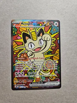 Pokemon - Meowth ex 121/088 Special Illustration Rare Holo - Perfect Order - NM - Image 1