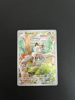 Pokemon TCG - Meowth Illustration Rare - Phantasmal Flames 106/94 NM Mint - Image 1