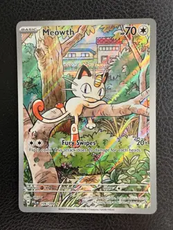 Pokemon TCG - Meowth Illustration Rare - Phantasmal Flames 106/94 NM Mint - Image 1