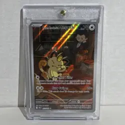 Pokemon Team Rocket's Meowth Sv10 Destined Rivals 203/182 Illustration Rare NM - Image 1