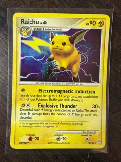 2007 TCG Pokemon Mysterious Treasures Raichu Holo 15/123 - Image 1