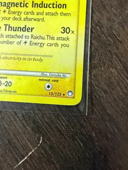 2007 TCG Pokemon Mysterious Treasures Raichu Holo 15/123 - Image 4