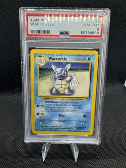 Wartortle 42/102 Base Set Unlimited 1999 Pokemon Game Graded PSA 8 - NM - Image 1