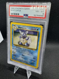 Wartortle 42/102 Base Set Unlimited 1999 Pokemon Game Graded PSA 8 - NM - Image 2