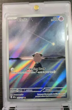 Pokemon TCG Cleffa 202/197 SV03 Obsidian Flames Illustration Rare Full Art Holo - Image 1