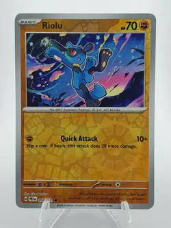 RIOLU Reverse Holo Common Pokemon Basic #050/131 Prismatic Evolutions - Image 1