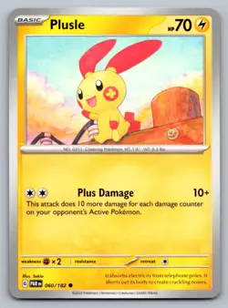 Pokemon TCG SV04: Paradox Rift Plusle 060/182 - Image 1