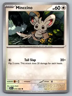 Pokemon TCG SV: Black Bolt Minccino 075/086 - Image 1