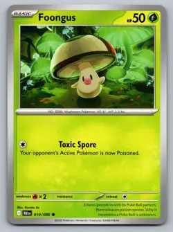 Pokemon TCG SV: Black Bolt Foongus 010/086 - Image 1