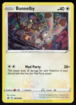 Bunnelby SWSH082 Holo Promo Sword & Shield Promo Pokemon Near Mint - Image 1