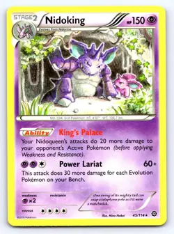 Nidoking 45/114 Rare Steam Siege Pokemon Lightly Played - Image 1