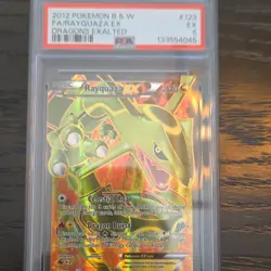 Pokemon 2012 Dragons Exalted Rayquaza EX Full Art Holo Ultra Rare PSA - Image 1