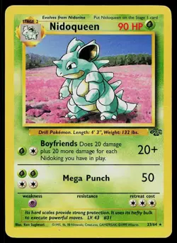 Pokemon Card Jungle Nidoqueen 23/64 Rare - Image 1
