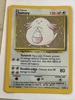 Pokemon 1999 Base Set Unlimited Chansey Holo Rare Lp - Image 1