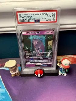 2017 POKEMON SUN & MOON TEST TUBE MEWTWO GX SHINING LEGENDS SECRET #78/73 PSA 10 - Image 1