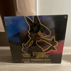 Pokemon Crown Zenith Elite Trainer Box Lucario Sleeves 2023 English - Image 1