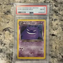 2002 POKEMON NEO DESTINY 6/105 DARK GENGAR-HOLO PSA 8 - Image 1