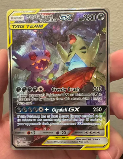 Pokemon Mega Sableye & Tyranitar GX TAG TEAM Ultra Rare Full Art Holo 226/236 LP - Image 1