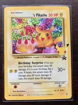 Pokemon TCG ______'s Pikachu 24/53 Wotc Promo Holo English HP 50 Himeno - Image 4